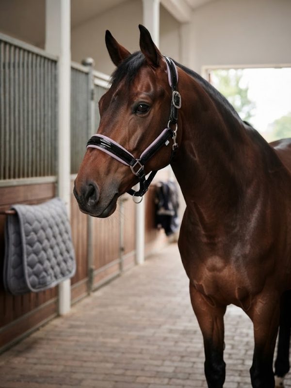 SJS Accent Padded Patent Leather Headcollar